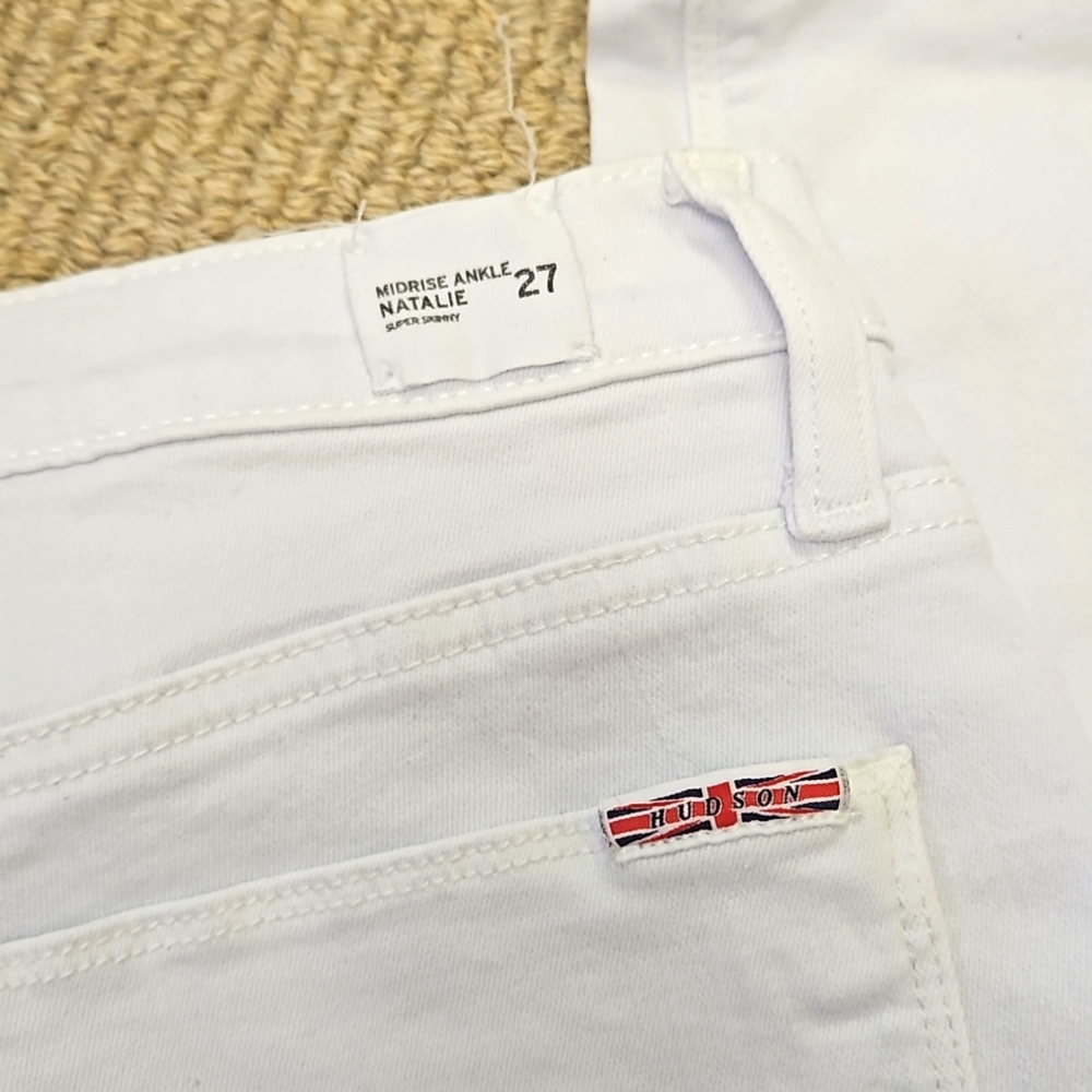NWT Hudson Midrise Ankle Super Skinny Natalie white denim jeans! - Picture 9 of 12